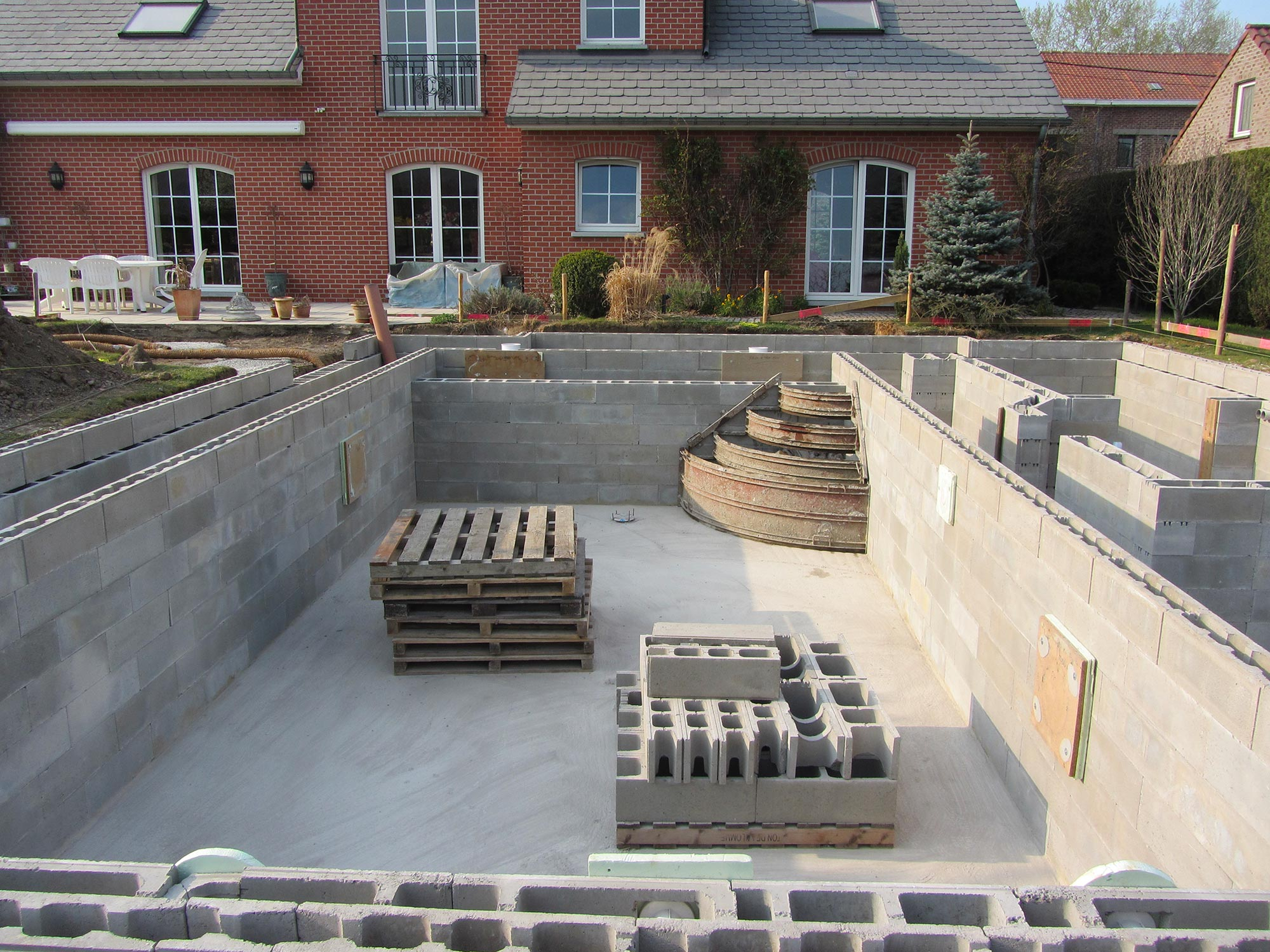 Réalisation d'un escalier de coin
