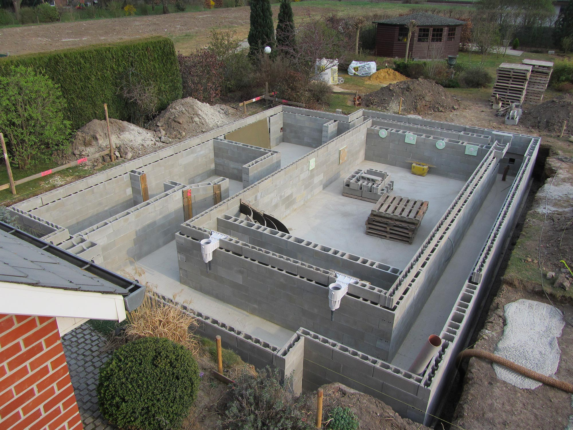 Réalisation d'une piscine en bloc STEPOC