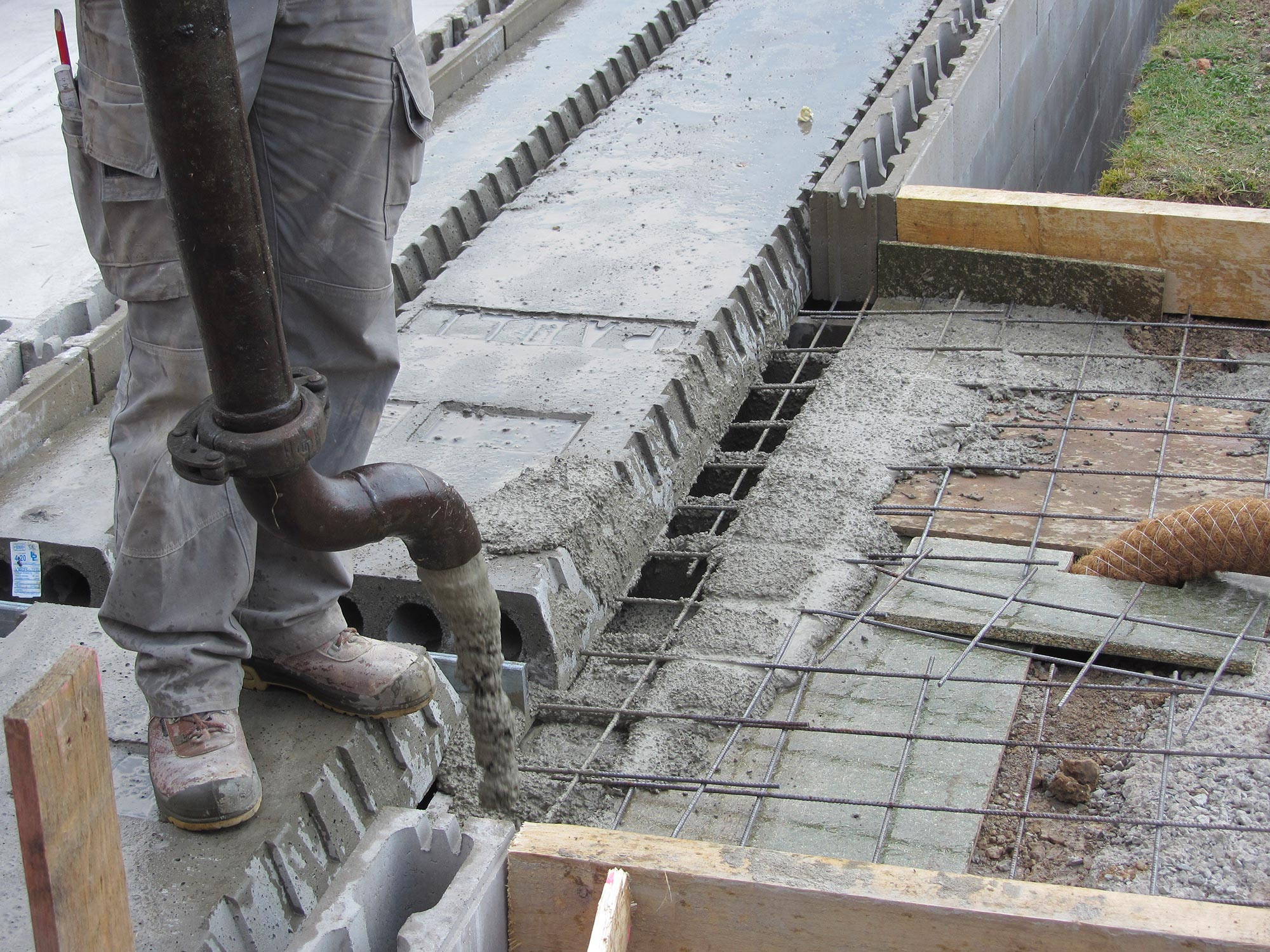 Utilisation d'une pompe à béton