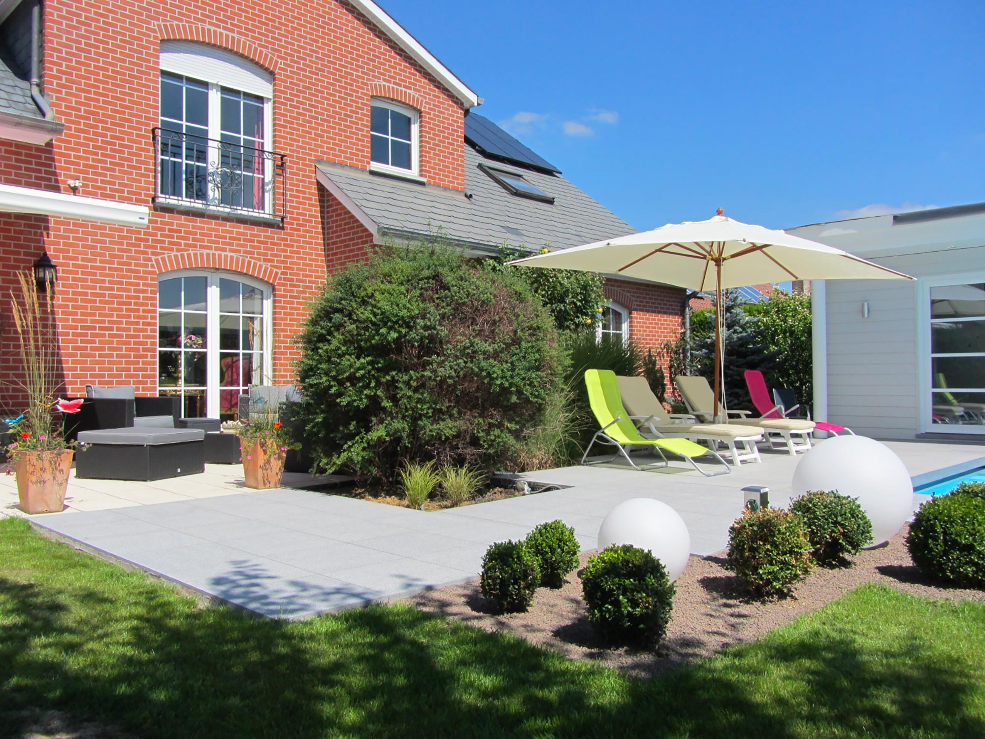 Aménagement final de la terrasse