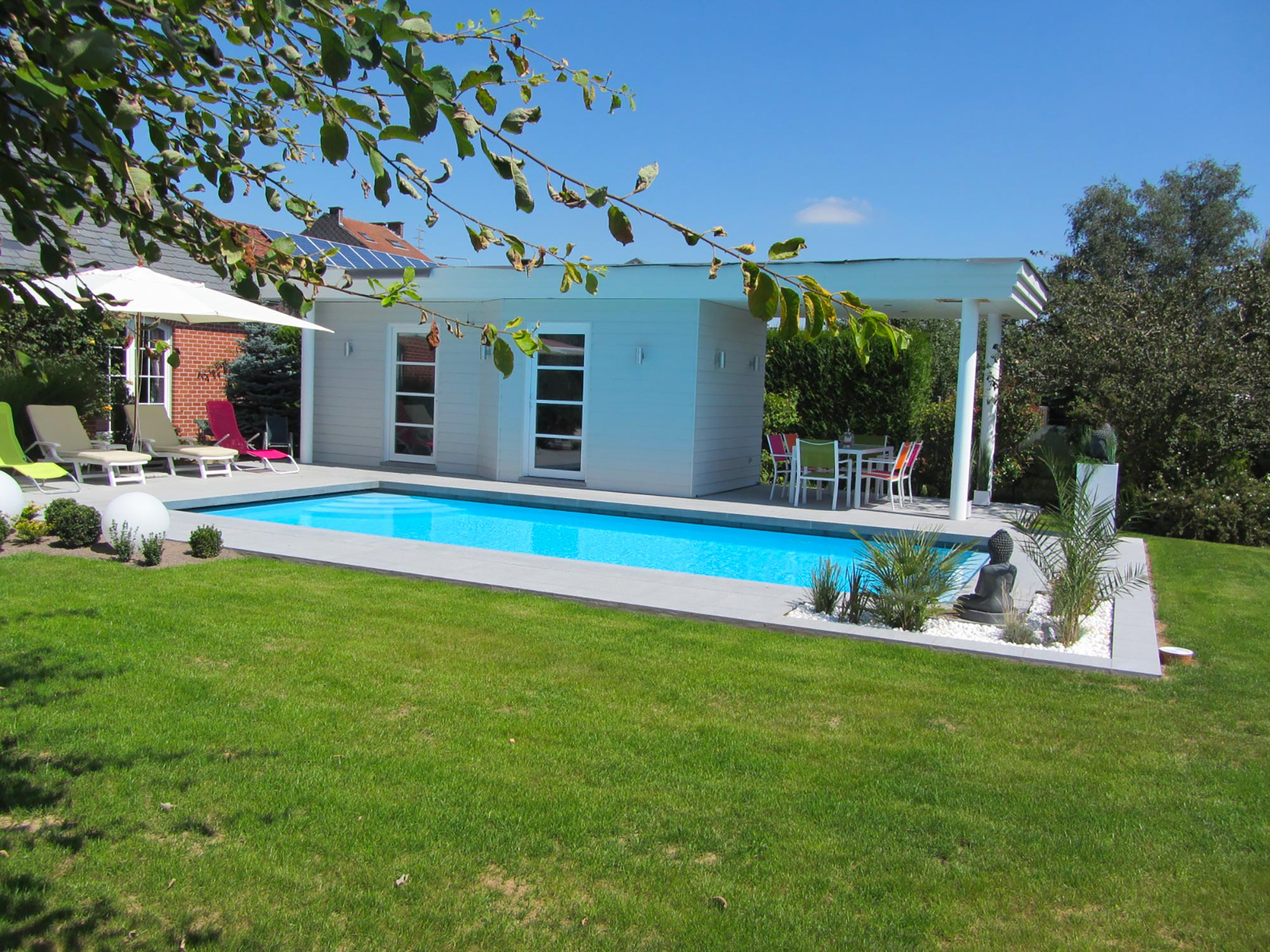 Fin de chantier pour cette piscine extérieure