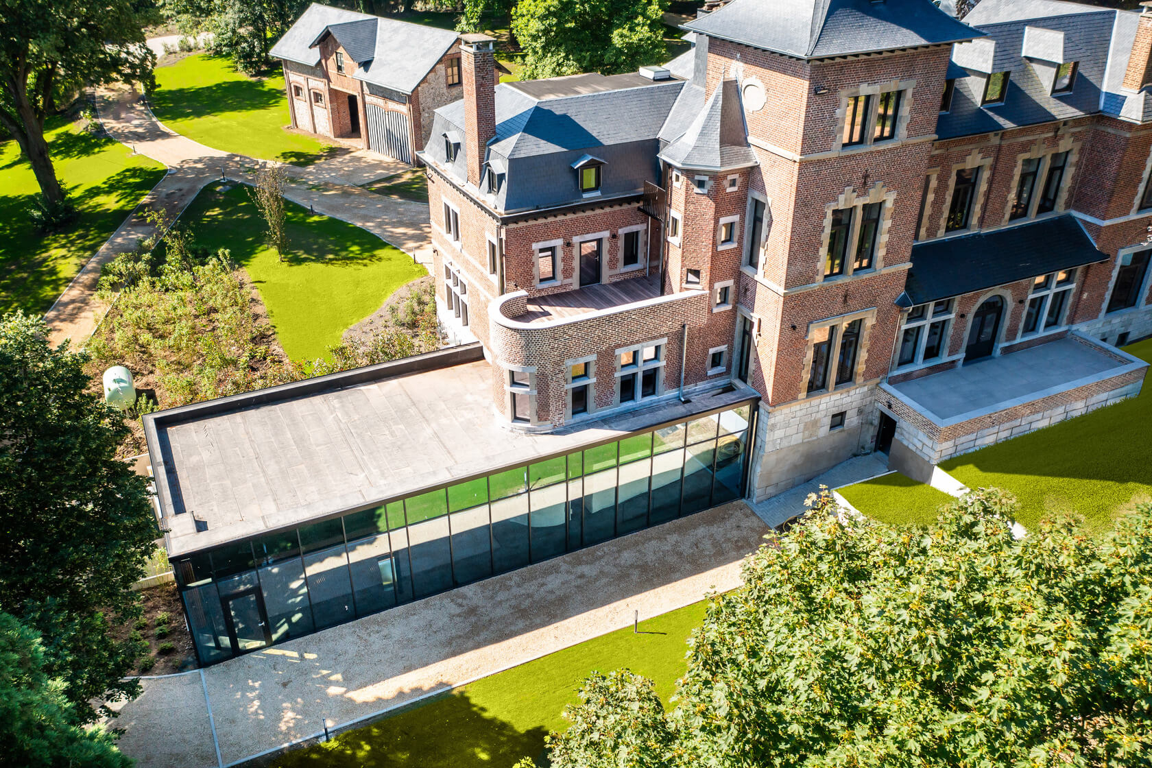 vue aérienne piscine Liège