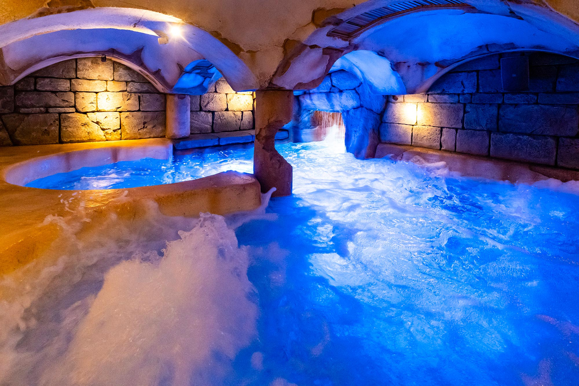 Bain bulles et éclairage Led