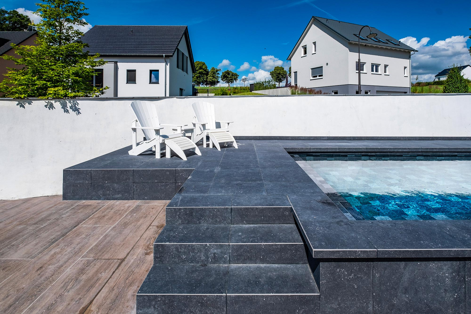 Espace extérieur - Piscine extérieure Château d'Urspelt